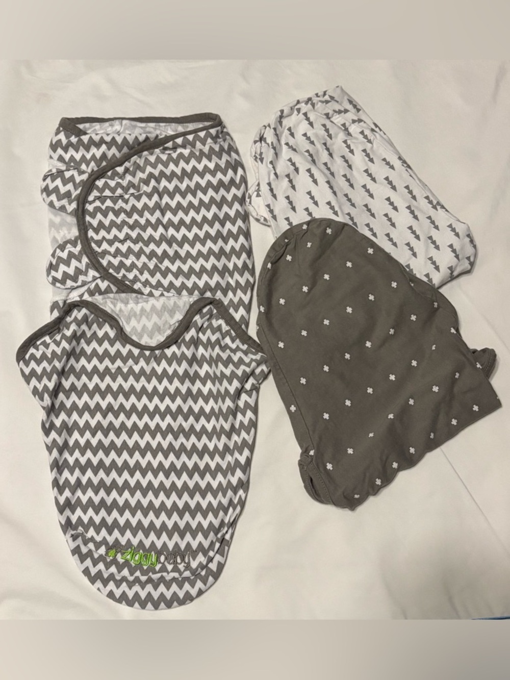 Gray Chevron Swaddle Set